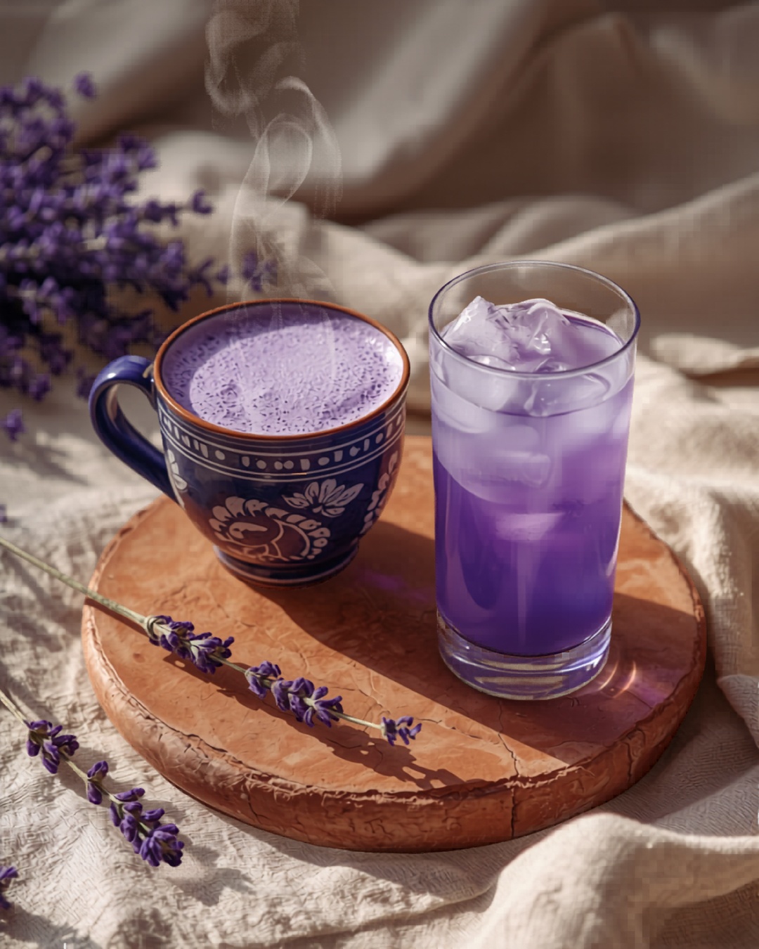 AYA Lavande — latte chaud et glacé à la lavande, Kazanlak Bulgarie